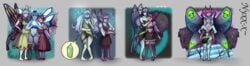  blue_skin breast_expansion butterfly_wings cirno corruption eternity_larva female identity_death mystia_lorelei nyxx-x pink_skin succubus touhou transformation transformation_sequence 