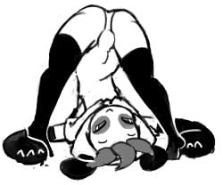  1boy 2017 animal_ears arm_markings armpits ass ball_bulge balls_in_leotard bare_arms bare_legs bare_shoulders bulge claws facial_markings feet femboy flexible full_body greyscale hoodie leg_markings leotard lingerie_pattern_pets looking_at_viewer male male_only minus8 monochrome multicolored_body original panda panda_boy_(minus8) panda_ears pose seductive short_hair simple_background sleeveless sleeveless_hoodie smile smirk solo spread_legs thighs tiptoes top-down_bottom-up two_tone_body white_background 