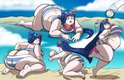  ass_cleavage axel-rosered bbw beach belly belly_overhang big_ass big_belly big_breasts breasts butt butt_crack chubby curvaceous curvy female female_focus female_only goth hourglass hourglass_figure huge_ass huge_breasts human love_handles muffin_top nonude overweight overweight_female panty_&amp;_stocking_with_garterbelt stocking_anarchy swimsuit thick_thighs underboob volleyball voluptuous wide_hips 