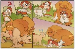  big_breasts big_penis caribbeangrim nala_(the_lion_king) original_character simba_(the_lion_king) the_lion_king zoophilia 