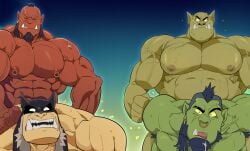  4boys anal anal_sex gay male/male male_only muscular_male orc rexxar thy_carker world_of_warcraft 