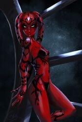  darth_talon female female_only looking_at_viewer odrane pinup red_skin sith smile solo star_wars star_wars:_legacy tattoos twi&#039;lek 