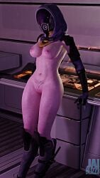  1girls 3d alien alien_girl alien_humanoid ass big_breasts blender breasts eyes_visible_through_mask female hood jaiblizz leaning looking_at_viewer mask mass_effect partially_clothed quarian solo tali&#039;zorah_nar_rayya 