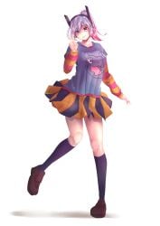 black_socks brown_loafers ezra_(dinosaury) full full_body fully_clothed indie_virtual_youtuber knee_socks kneehighs kneesocks loafers socks virtual_youtuber vtuber vtuberfanart vtubers