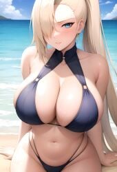  1girls ai_generated big_breasts bikini blonde_hair blue_eyes blush boruto:_naruto_next_generations breasts cleavage female female_focus hair_over_one_eye huge_breasts ino_yamanaka light-skinned_female light_skin long_hair looking_at_viewer mature mature_female milf naruto naruto_(series) naruto_shippuden pale-skinned_female pale_skin ponytail stable_diffusion swimsuit thong tied_hair very_long_hair voluptuous_female 