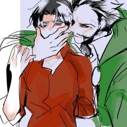  age_difference captured captured_hero dc dc_comics from_behind gaoti365 gay grabbing_from_behind grooming hand_behind_back hand_over_mouth male no_sex noncon nonconsensual ra&#039;s_al_ghul red_robin scared_expression tim_drake yaoi 