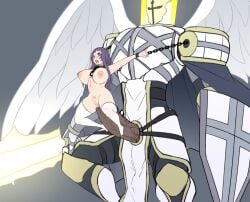  1boy 1boy1girl 1girls anal anal_sex anal_sex angel angel_wings armor armored_gloves big_breasts big_penis chained chained_wrists dark-skinned_male dark_skin deep_penetration female hi_res high_resolution highres huge_breasts huge_cock huge_cock hyper_penis interracial interracial_sex kannovaku knight large_breasts large_penis light-skinned_female light_skin long_hair male male/female purple_eyes purple_hair size_difference stomach_bulge stomach_deformation thick_thighs ukavonnak veiny_penis wip work_in_progress 
