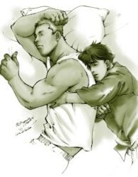 couple creed cute gay gay_couple homosexual male_only non_sexual sleeping 