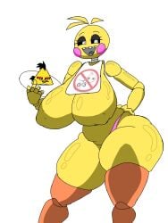  angry_birds big_ass big_breasts bottomwear breasts chuck_(angry_birds) clothing female five_nights_at_freddy&#039;s h.a.r huge_ass huge_breasts robot robot_girl sideass topless toy_chica_(fnaf) useless 