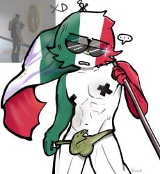  1boy countryhumans male male_only mexican_flag mexico_(countryhumans) muscular muscular_male national_personification princedoesstuff shitpost simple_background sunglasses white_background xd 