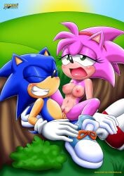  1boy ahe_gao amy_rose bbmbbf blue_fur breasts classic_amy_rose cowgirl_position cum cum_in_pussy female green_eyes male male/female mobius_unleashed nipples open_mouth orgasm_face outside palcomix penetration pink_fur pussy pussy_juice sega sex sonamy sonic_(series) sonic_*(series) sonic_the_hedgehog sonic_the_hedgehog_(series) spread_legs vaginal_penetration 