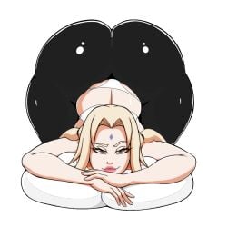  1girls ass_in_air ass_up big_ass big_breasts big_butt big_eyes big_thighs blonde blonde_female blonde_hair blonde_hair_female brown_eyes busty demonroyal edit female female_only huge_ass huge_breasts huge_thighs looking_at_viewer naruto naruto_(series) naruto_shippuden smirk smug solo solo_female transparent_background tsunade wide_hips 