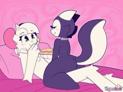  animated anthro anus ass blush cake cowgirl_position eating eating_cake eating_during_sex evelyn_(whygena) female furry gif loop male male/female nude penis pussy reggie_(whygena) sex vaginal_penetration vaginal_sex wholesome wholesome_sex whygena 