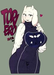  1girls 2d 2d_(artwork) 2d_artwork big_ass big_breasts clothed color comic comic_cover english english_text furry goat mature_female milf monster_girl sindoll solo_female text toriel undertale undertale_(series) video_games wide_hips 