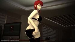  1girls 3d animated ass bent_over bra breasts chainsaw_man chair clothing computer fart fart_cloud fart_fetish female female_only longer_than_30_seconds makima_(chainsaw_man) navel panties panty_poop red_hair scat sitting soiling soiling_underwear sound source_filmmaker stockings tagme thephantom202 underwear video yellow_eyes 