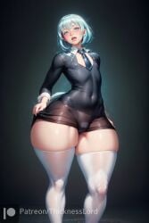  1boy ai_generated alternate_ass_size alternate_body_type alternate_costume androgynous blue_eyes blue_hair bulge bulge_through_clothing curvaceous curvy curvy_body curvy_figure diamond_(land_of_the_lustrous) femboy flat_chest flat_chested girly hand_on_hip hi_res high_resolution highres houseki_no_kuni hyper_thighs land_of_the_lustrous light-skinned_male long_hair looking_at_viewer male male_only multicolored_hair shiny_skin sissy smile solo solo_focus solo_male stable_diffusion thick_thighs thicknesslord thigh_highs thighs thunder_thighs thunderthighs tie tight_clothing trap voluptuous wide_hips 