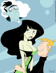 disney dr._drakken emma_erotic female human kim_possible large_breasts male ron_stoppable shego straight straight_hair tagme undressing 