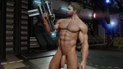  1boy 3d 3d_model abs animated bara big_penis capcom chris_redfield gay holding_weapon human hung large_penis lewis_luke light-skinned_male light_skin male male_focus male_only male_pov mp4 muscles music naked naked_male nipples nude nude_male pecs resident_evil solo solo_male sound tagme video xcom_2 