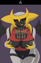  anthro big_ass big_breasts breasts cake candle color female female_only fire food giratina nipples nude pokemon solo tagme thick_thighs vulva 
